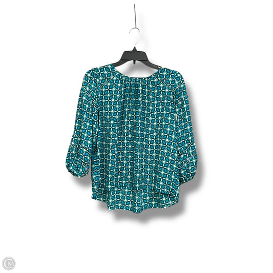 Top 3/4 Sleeve By Loft In Teal, Size: Sp