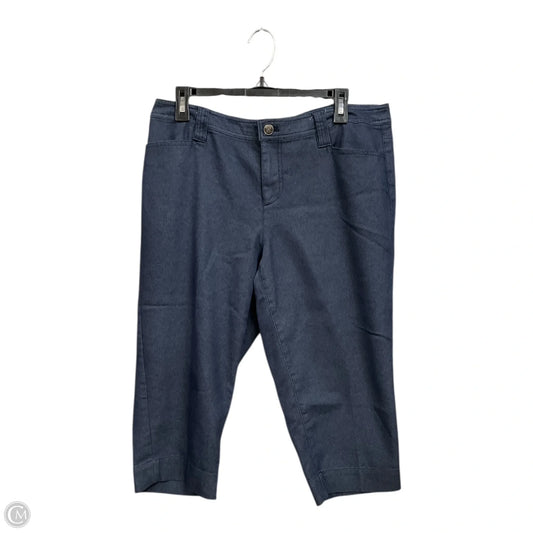 Capris By Nicole By Nicole Miller In Blue, Size: 12