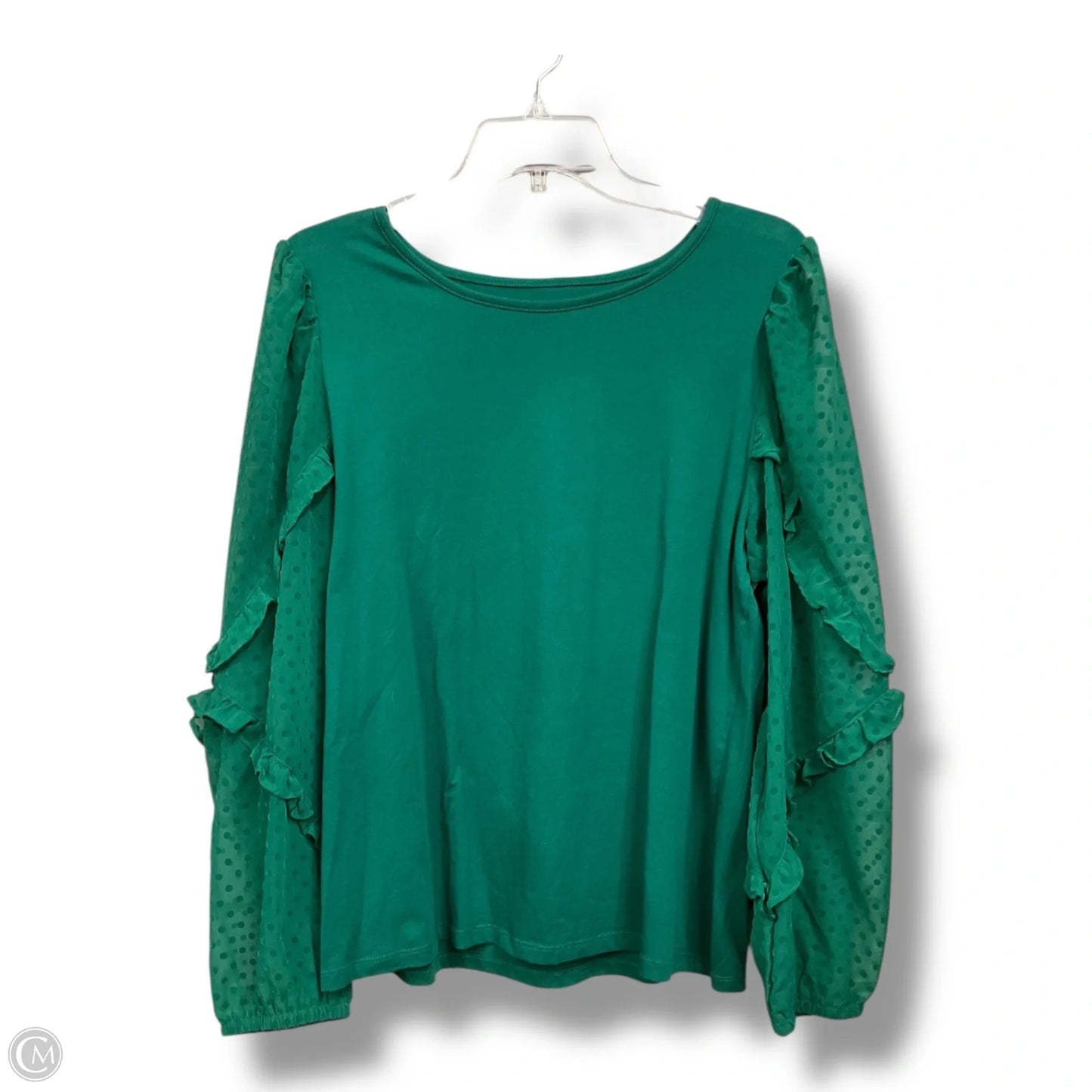 Top Long Sleeve By Loft In Green, Size: L