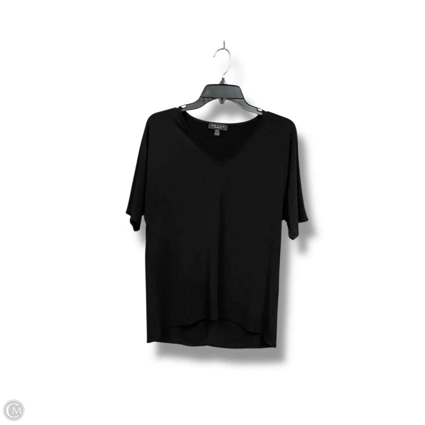 Top Short Sleeve By Grace In Black, Size: 0