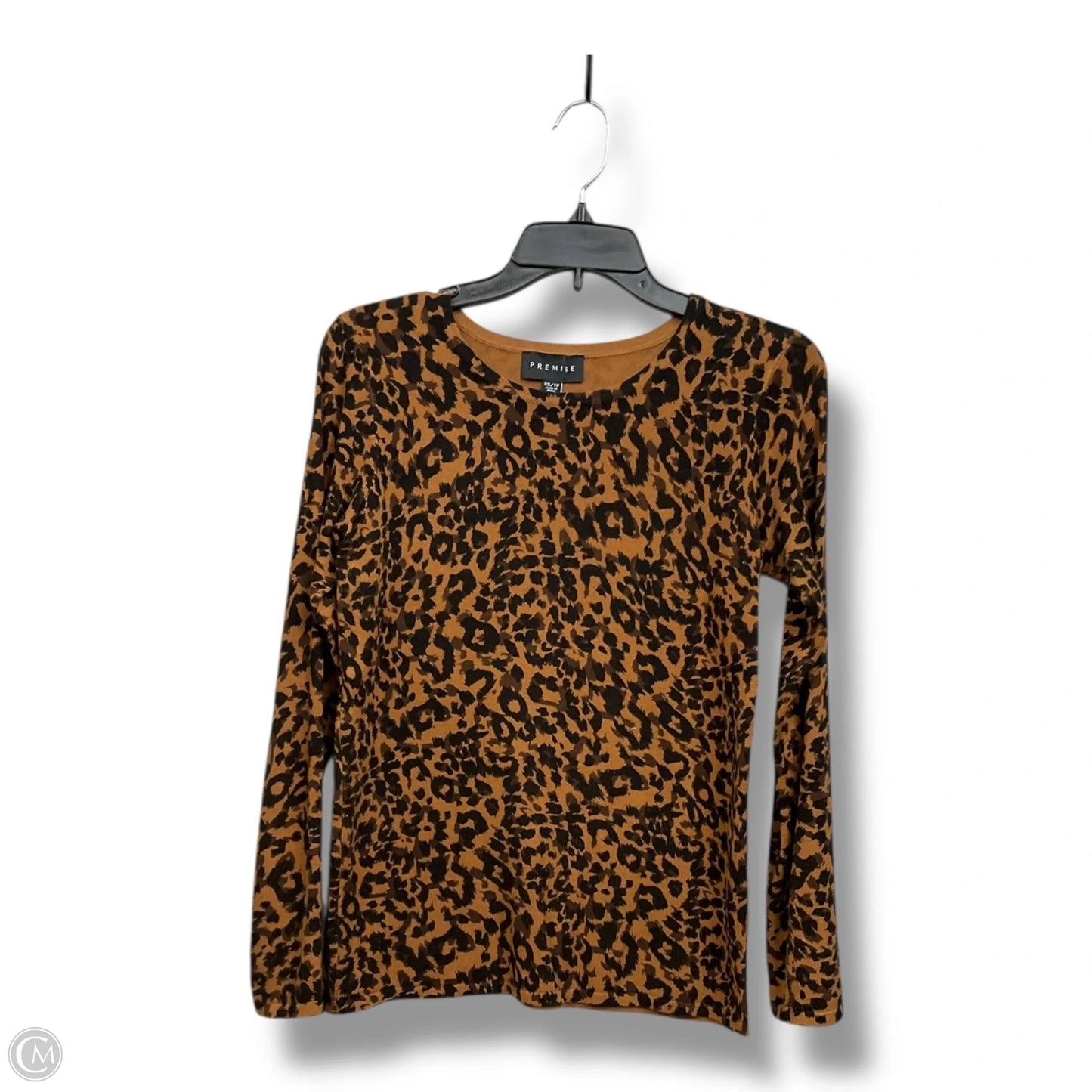 Top Long Sleeve By Premise In Animal Print, Size: Xs
