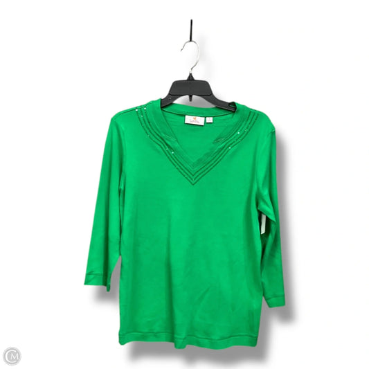 Top 3/4 Sleeve By Quaker Factory In Grey, Size: M