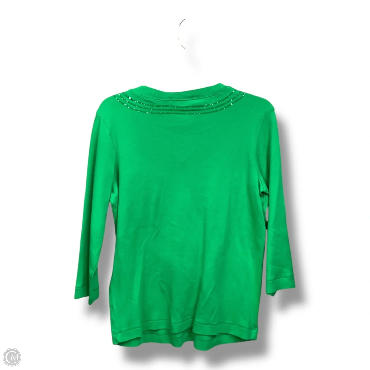 Top 3/4 Sleeve By Quaker Factory In Grey, Size: M