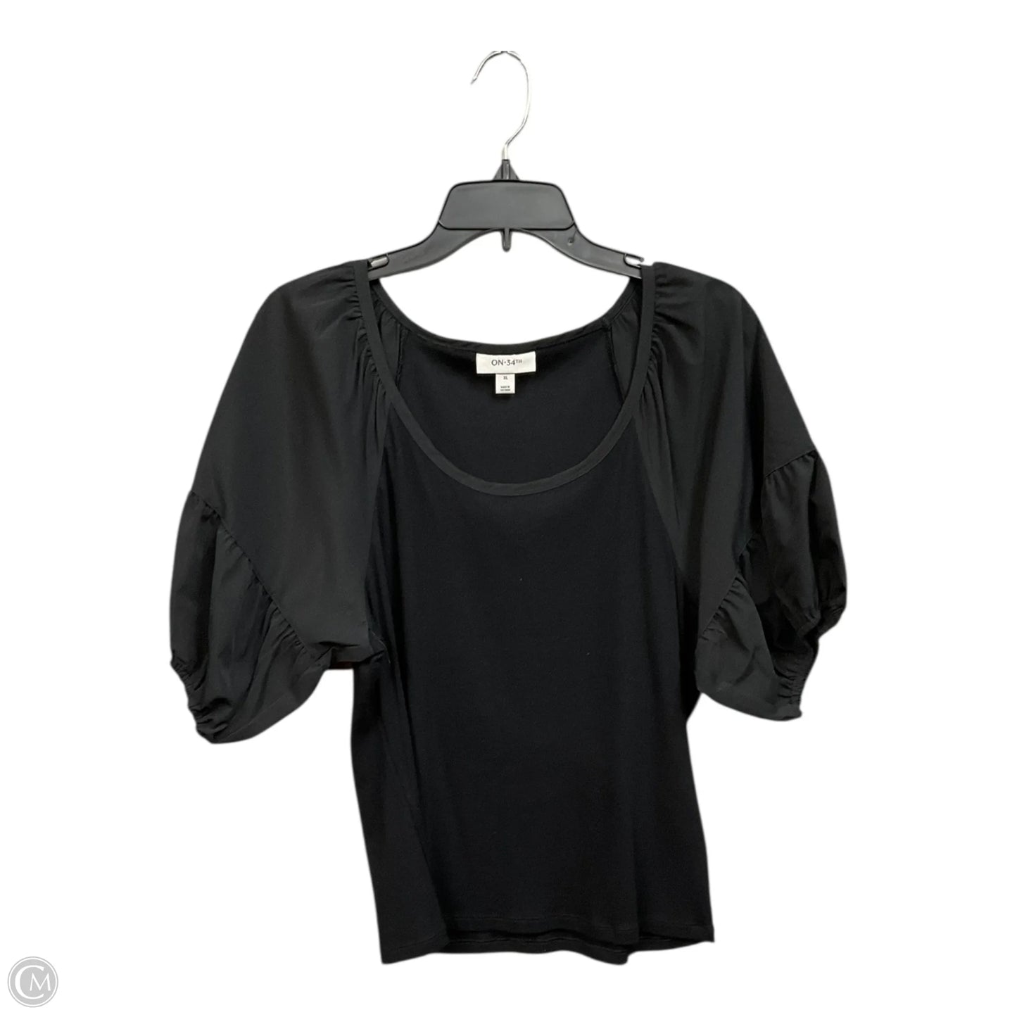 Top Short Sleeve By Clothes Mentor In Black & Blue, Size: Xl