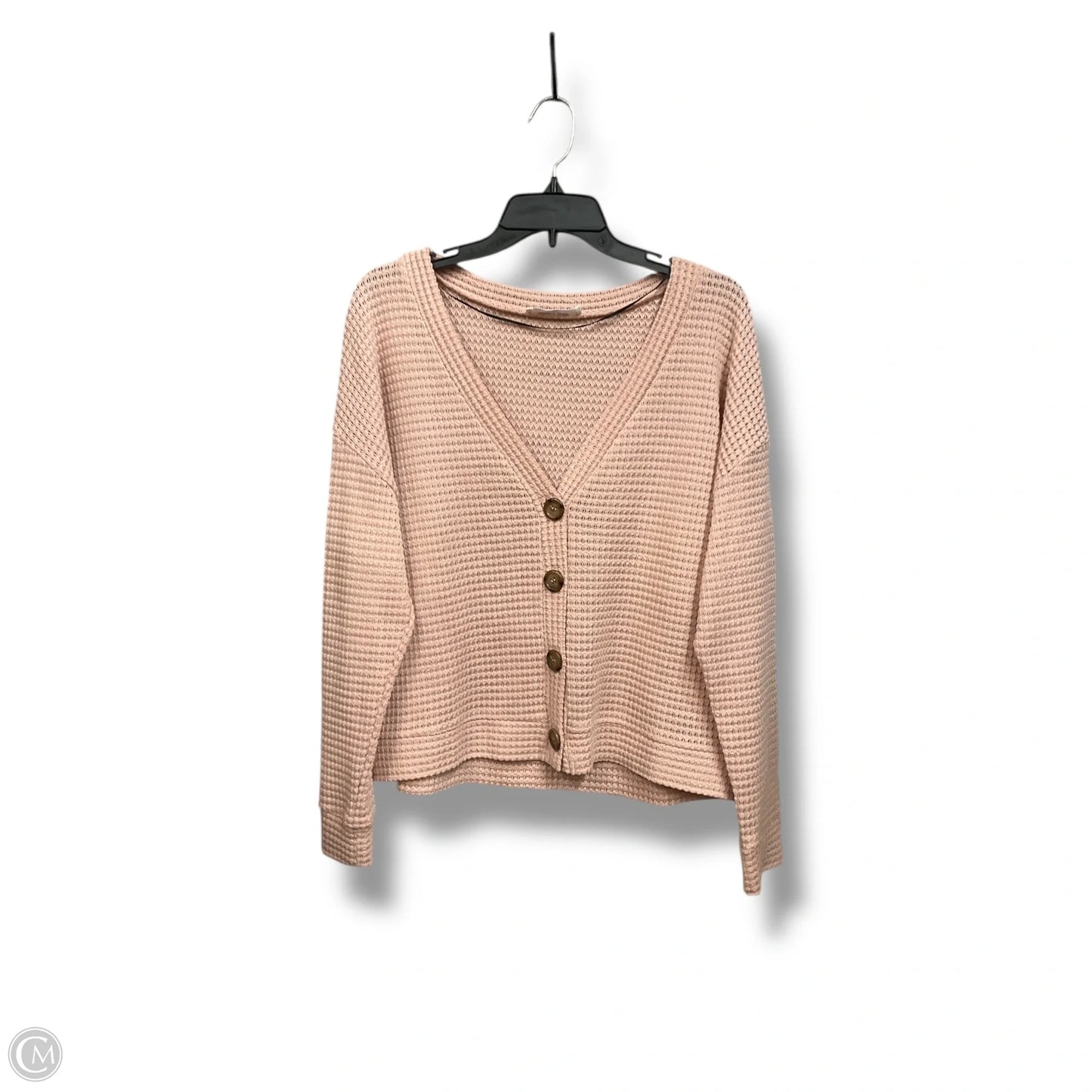 Top Long Sleeve By Double Zero In Pink, Size: S
