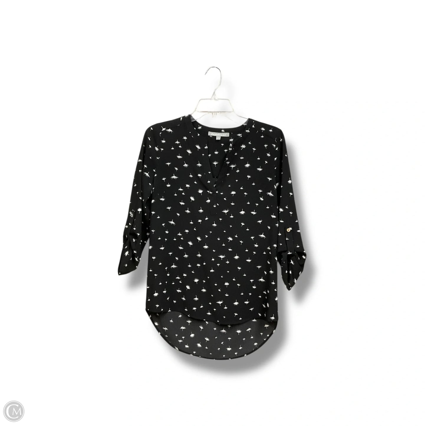 Blouse 3/4 Sleeve By Daniel Rainn In Black & White, Size: Xs