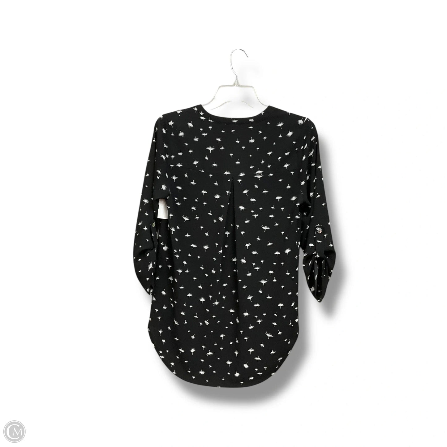 Blouse 3/4 Sleeve By Daniel Rainn In Black & White, Size: Xs