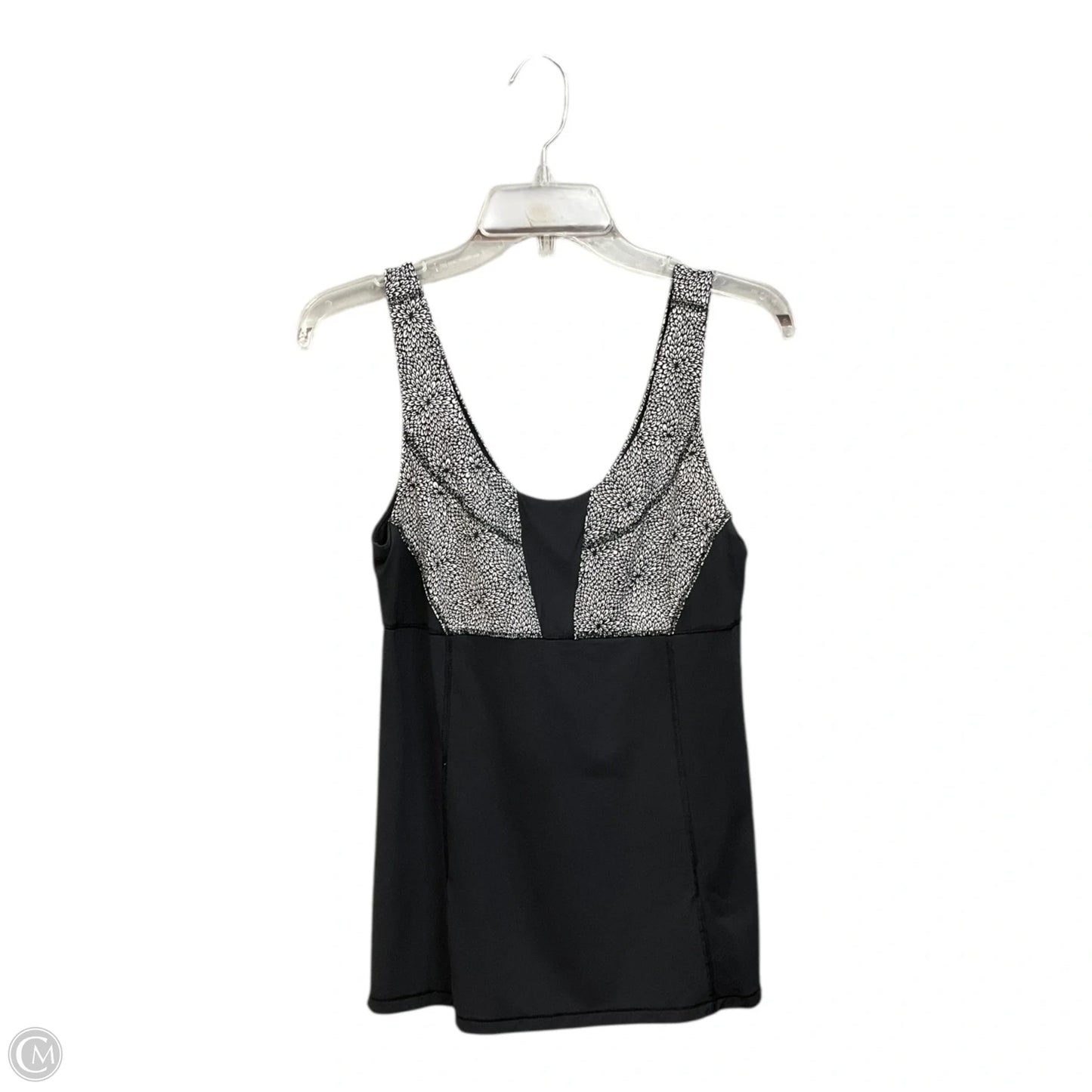 Athletic Tank Top By Lululemon In Black & White, Size: M