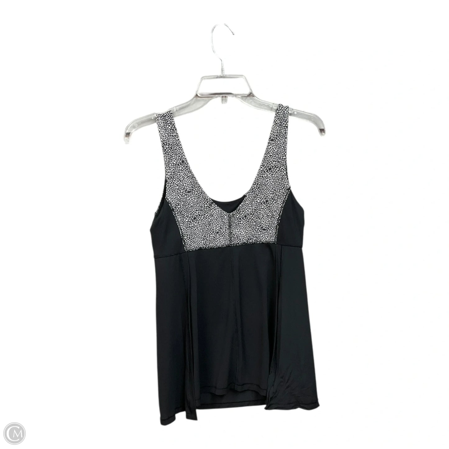 Athletic Tank Top By Lululemon In Black & White, Size: M