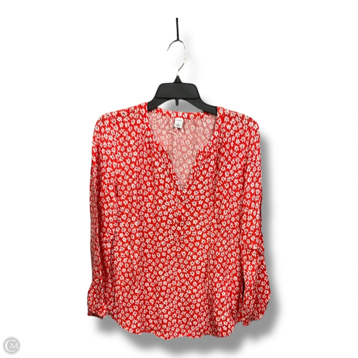 Top Long Sleeve By Old Navy In Red, Size: S