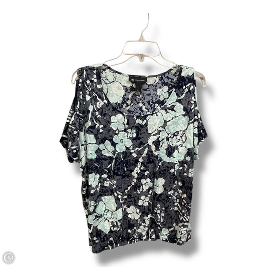 Top Short Sleeve By Inc In Floral Print, Size: 1x