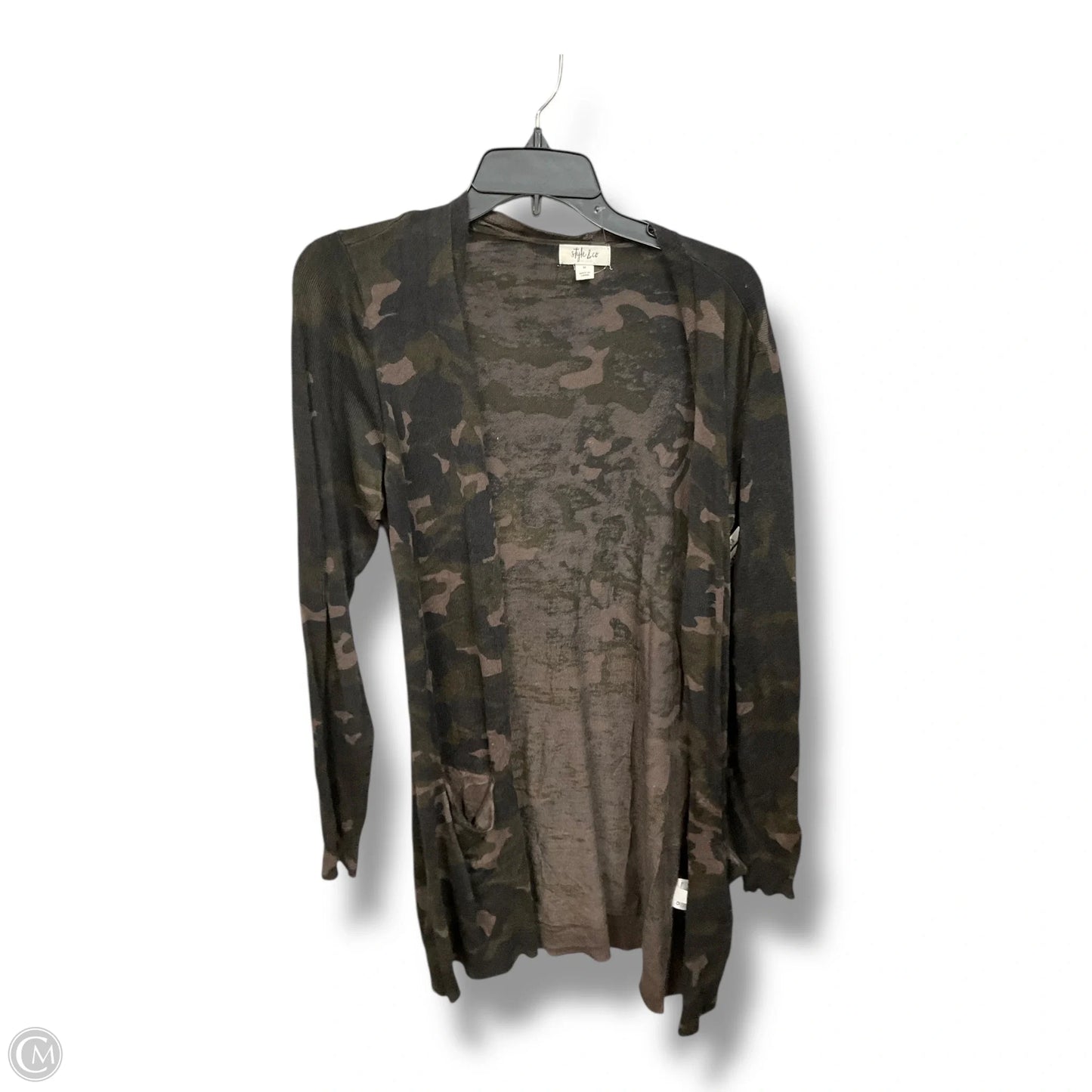 Cardigan By Style And Company In Camouflage Print, Size: M
