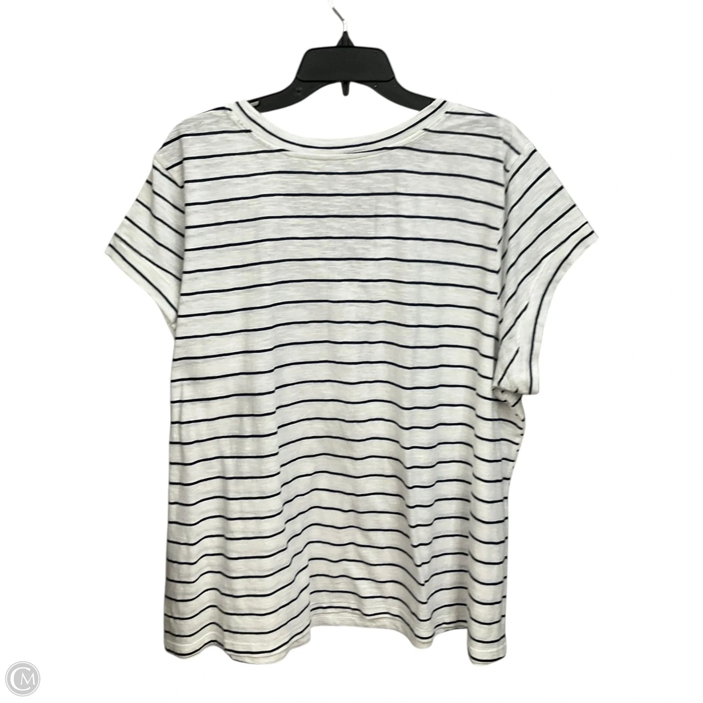 Top Short Sleeve By Ana In Striped Pattern, Size: 1x