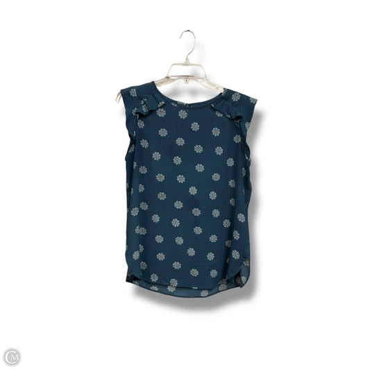 Top Sleeveless By Loft In Teal, Size: S