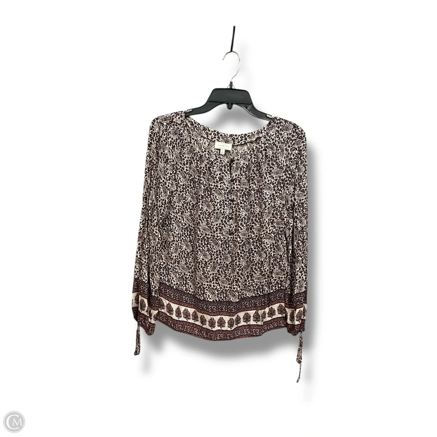 Top Long Sleeve By Lucky Brand In Maroon, Size: S
