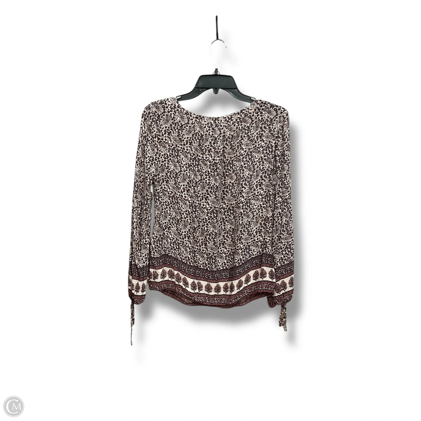 Top Long Sleeve By Lucky Brand In Maroon, Size: S