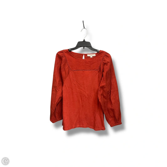 Top Long Sleeve By Loft In Orange, Size: S