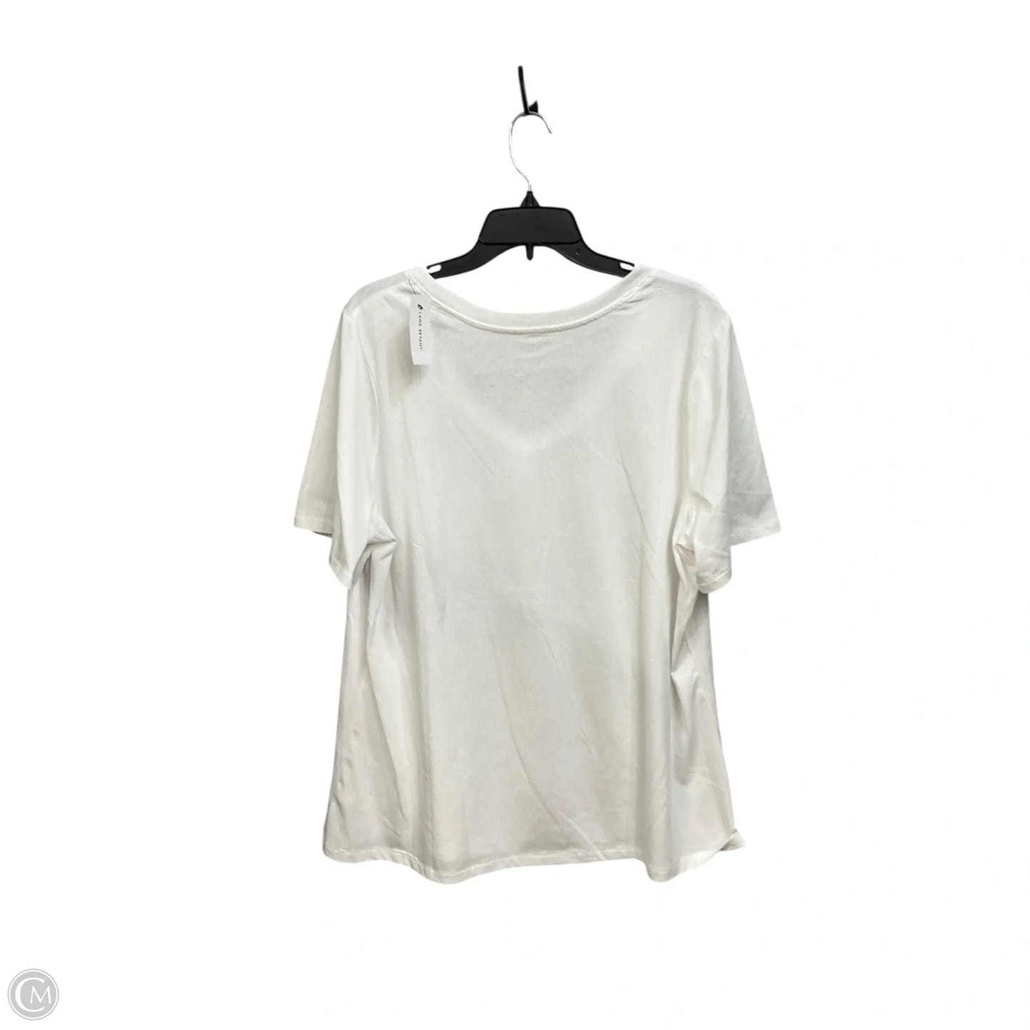 Top Short Sleeve By Lane Bryant In White, Size: 2x
