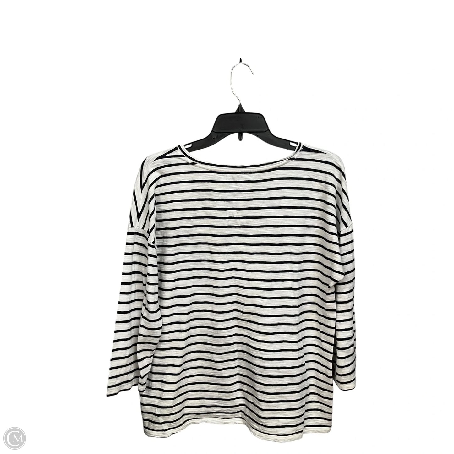 Top 3/4 Sleeve By Talbots In Striped Pattern, Size: L