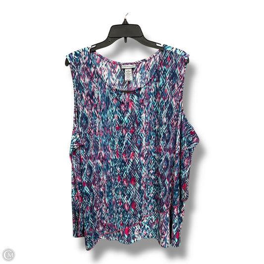 Top Sleeveless By Catherines In Multi-colored, Size: 1x