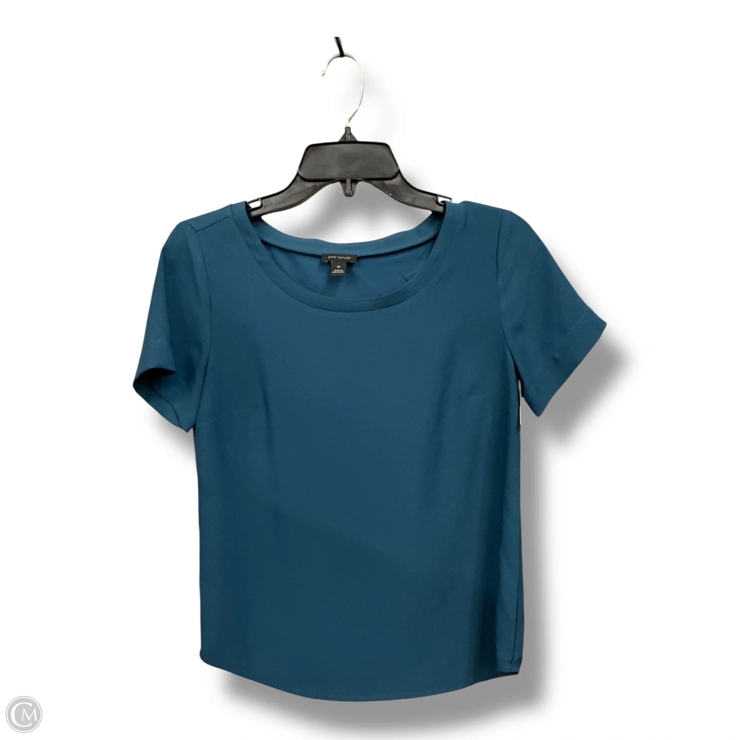 Top Short Sleeve By Ann Taylor In Teal, Size: Xs