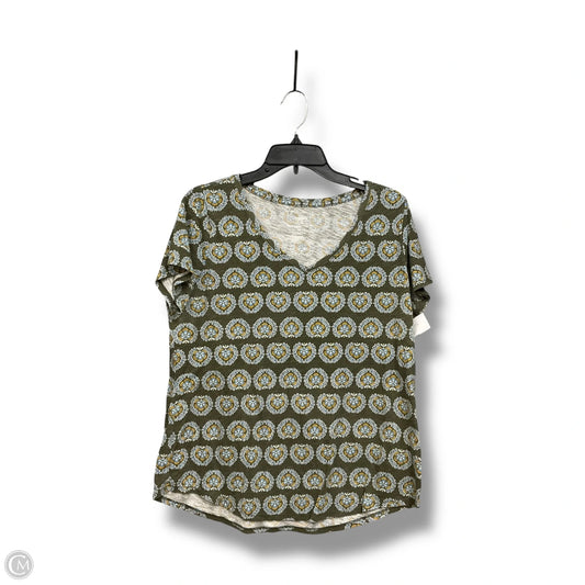 Top Short Sleeve By Sonoma In Green, Size: L