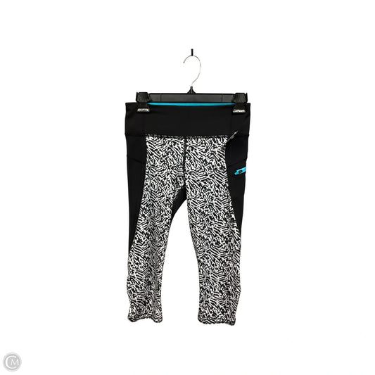 Athletic Capris By Lululemon In Black & White, Size: S
