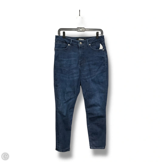 Jeans Straight By Express In Blue Denim, Size: 8