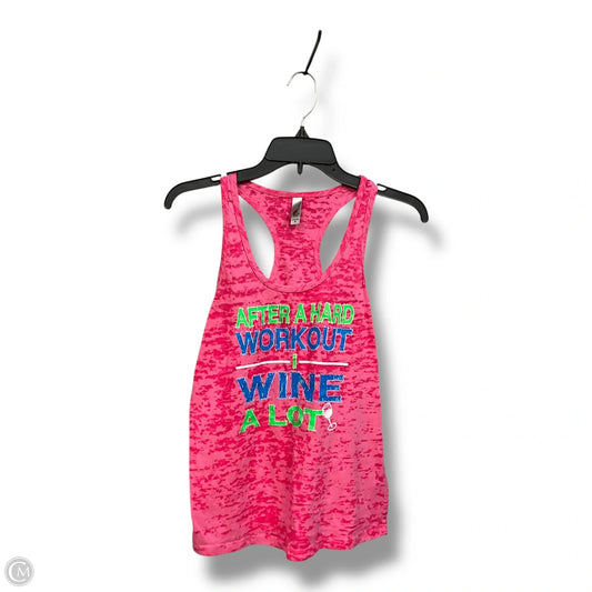 Athletic Tank Top By Next Level In Pink, Size: M