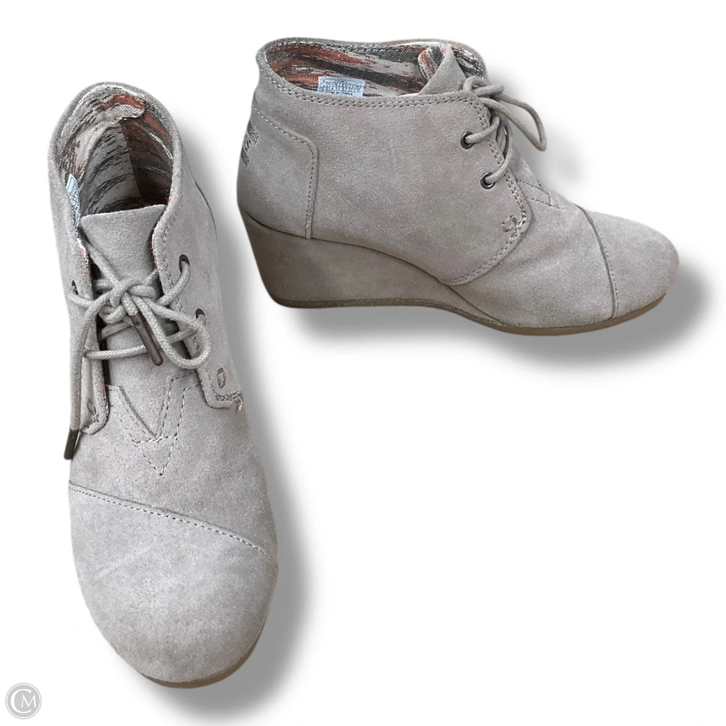 Shoes Heels Wedge By Toms In Tan, Size: 6.5