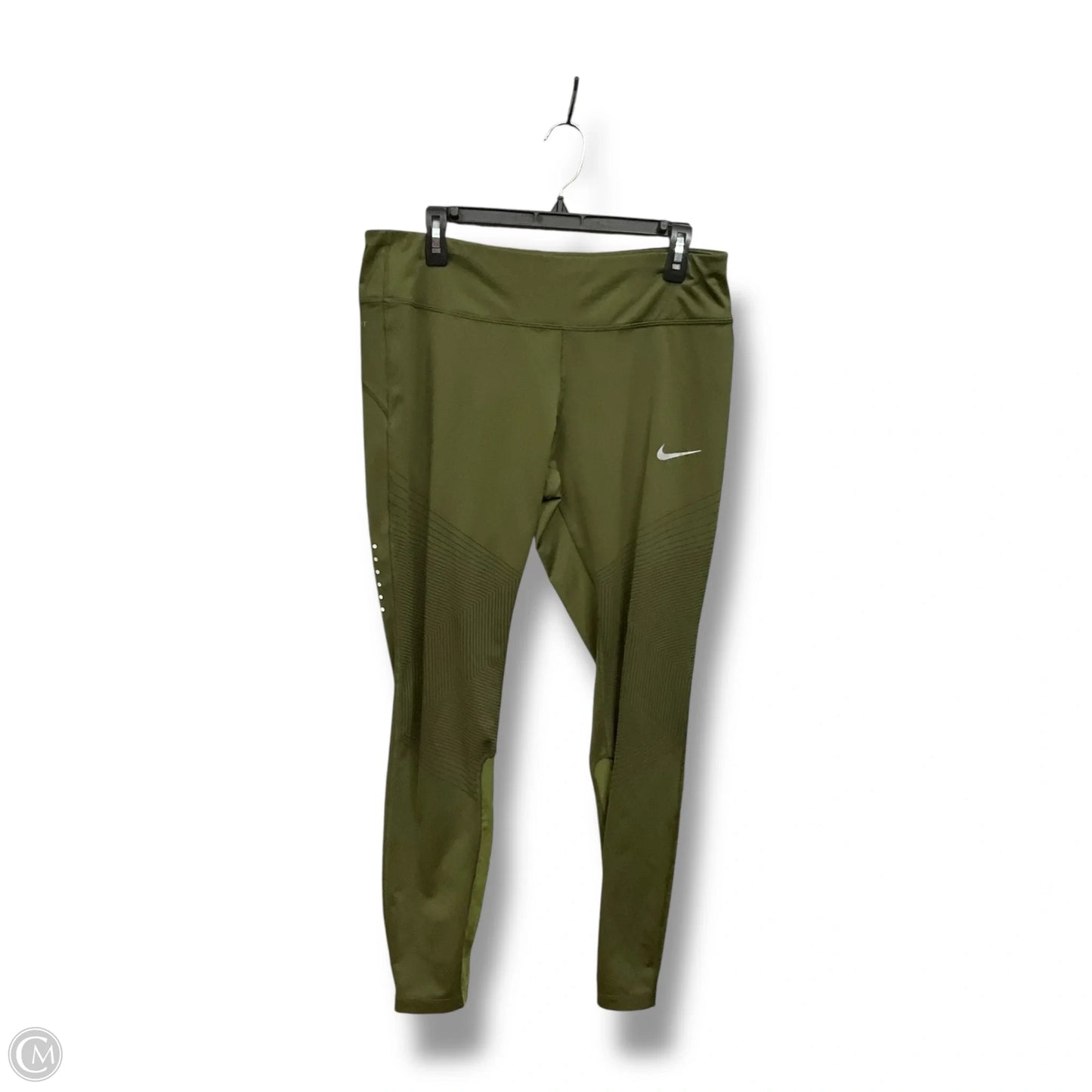 Athletic Leggings By Nike Apparel In Green, Size: Xl
