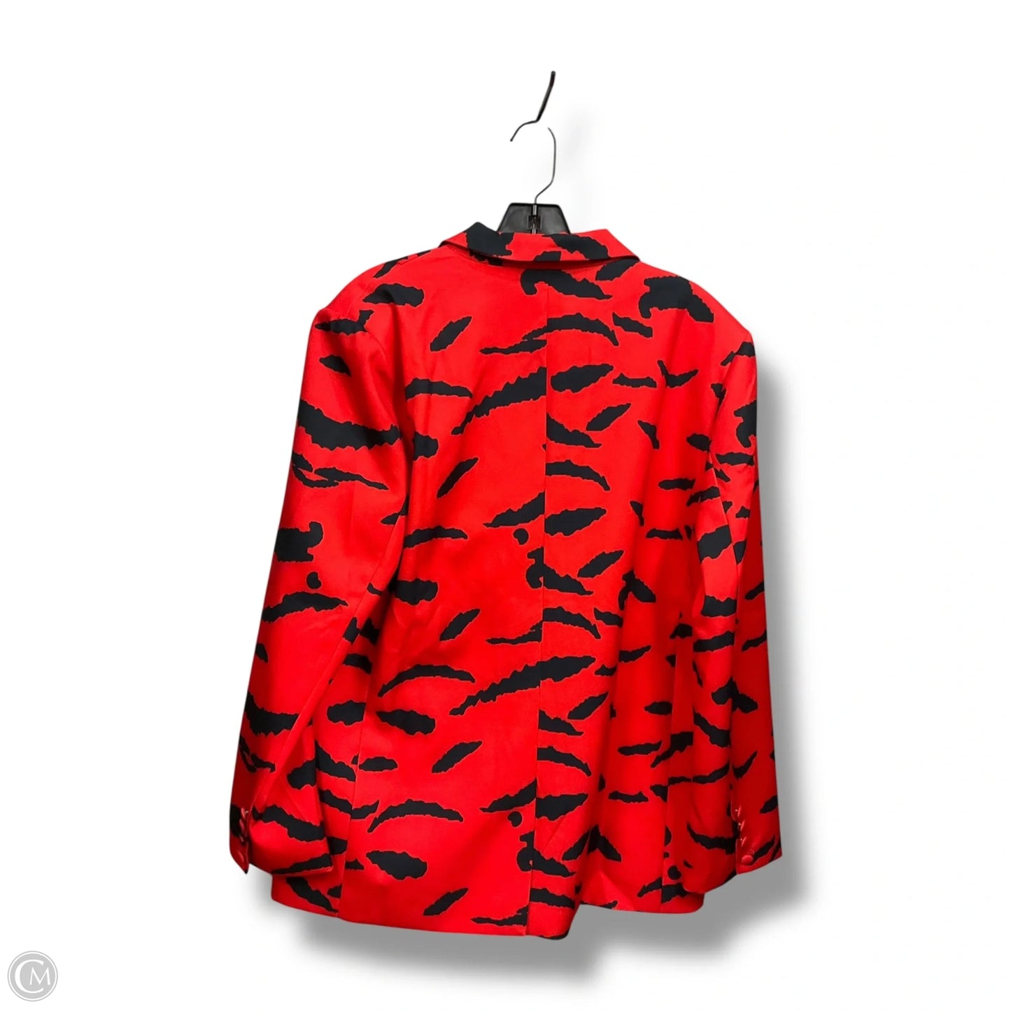 Blazer By Clothes Mentor In Black & Red, Size: Xl