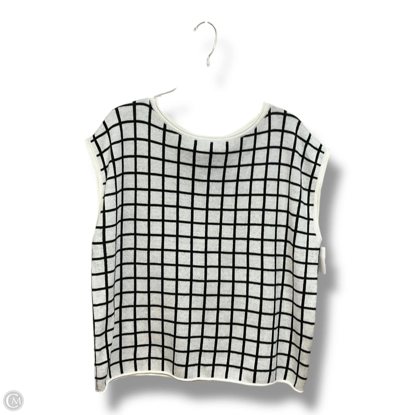 Vest Sweater By Rachel Zoe In Black & White, Size: Xl