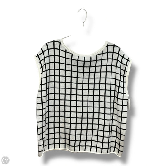 Vest Sweater By Rachel Zoe In Black & White, Size: Xl