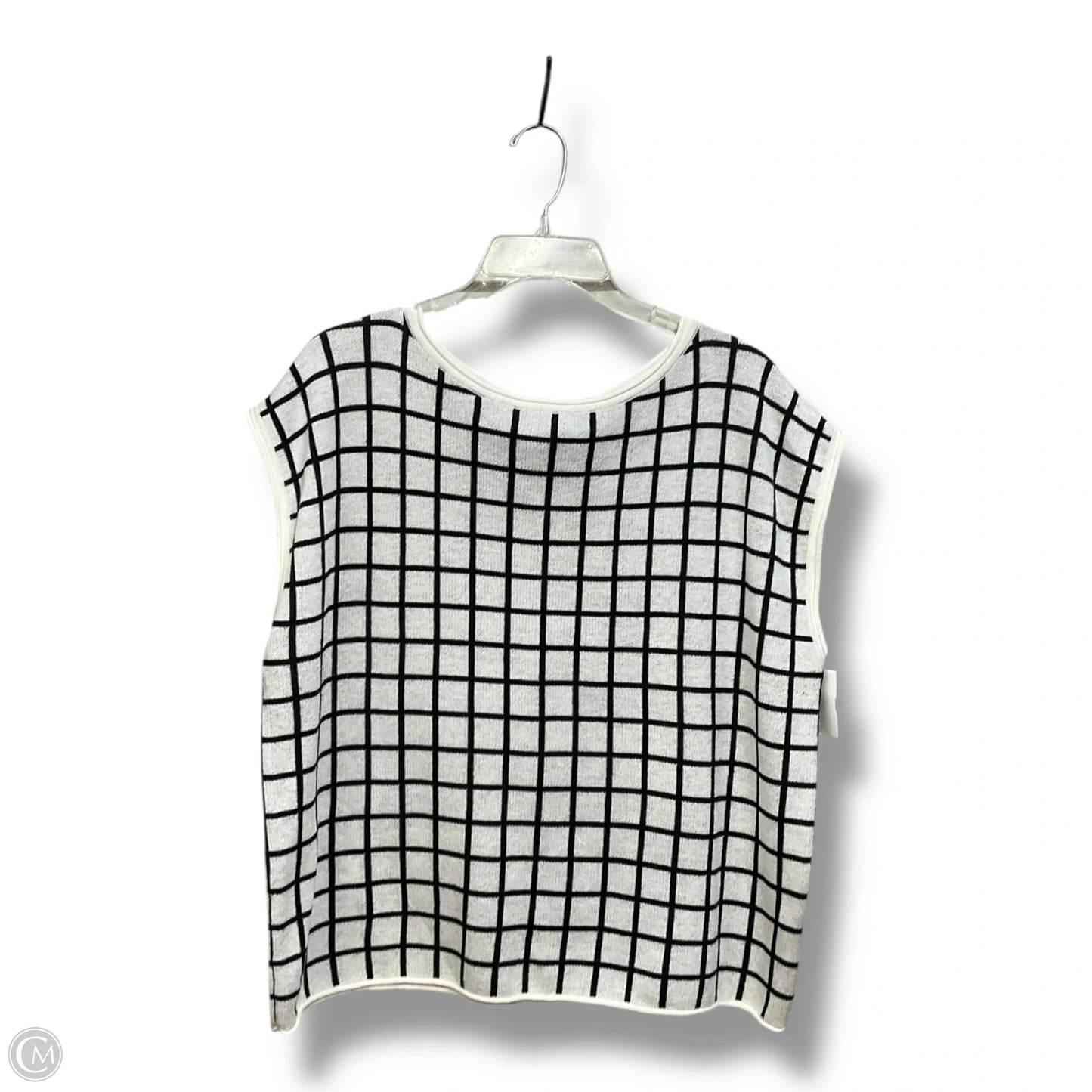 Vest Sweater By Rachel Zoe In Black & White, Size: Xl