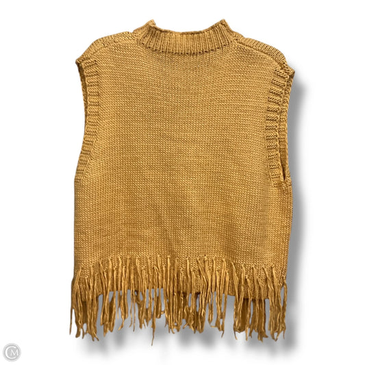 Vest Sweater By Cloud Nine In Tan, Size: L