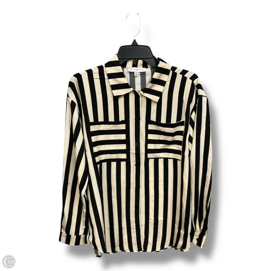 Blouse Long Sleeve By Hyfve In Striped Pattern, Size: S