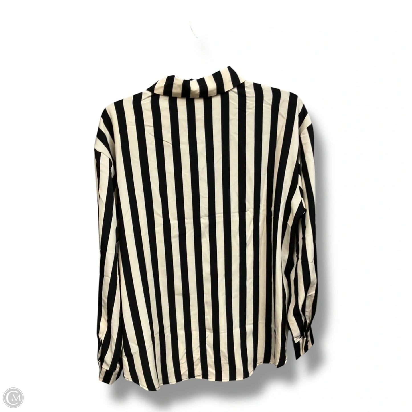 Blouse Long Sleeve By Hyfve In Striped Pattern, Size: S