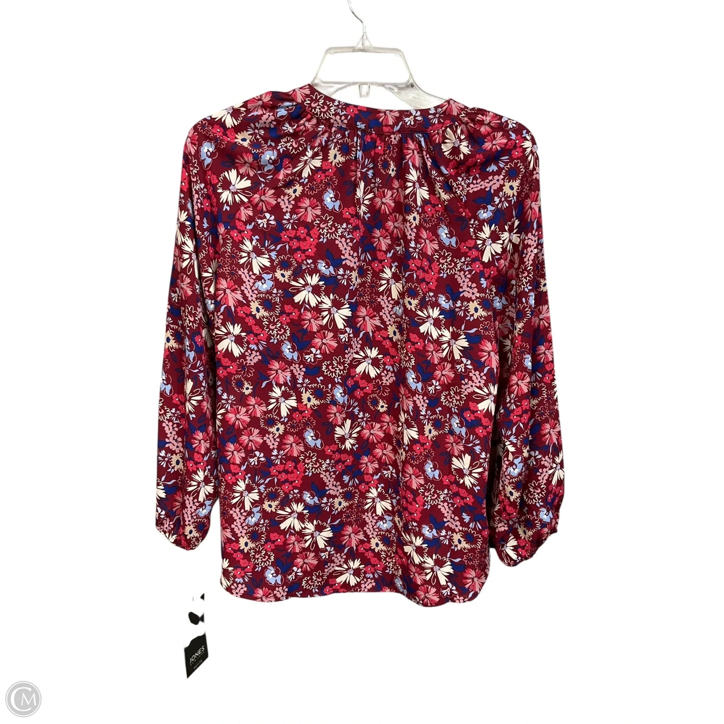 Blouse Long Sleeve By Jones New York In Floral Print, Size: Sp