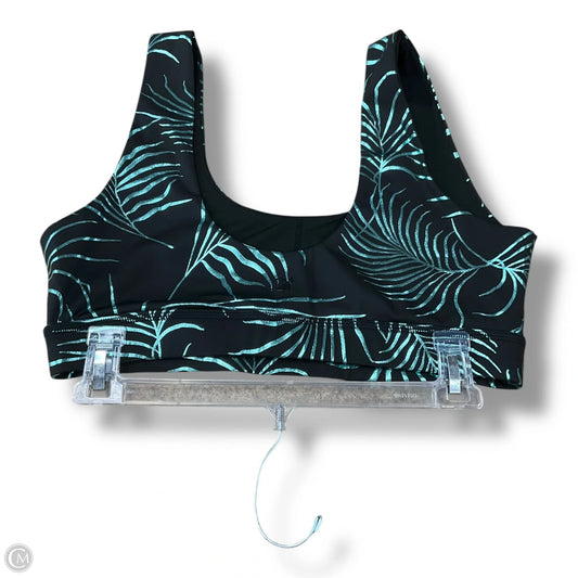 Athletic Bra By Clothes Mentor In Black & Green, Size: L