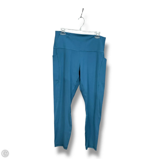 Athletic Leggings By Lululemon In Teal, Size: Xl
