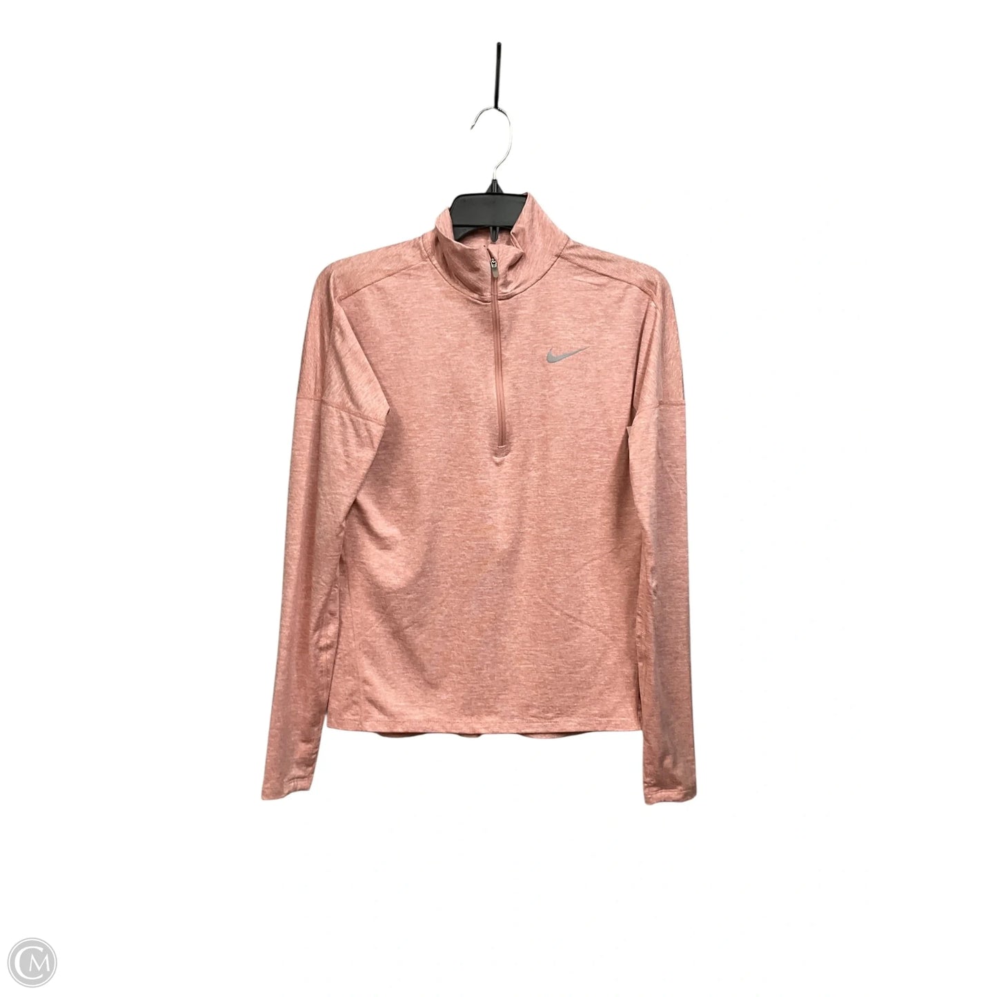 Athletic Top Long Sleeve Collar By Nike Apparel In Pink, Size: Xs