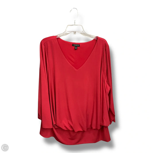 Top Long Sleeve By Lane Bryant In Red, Size: 3x