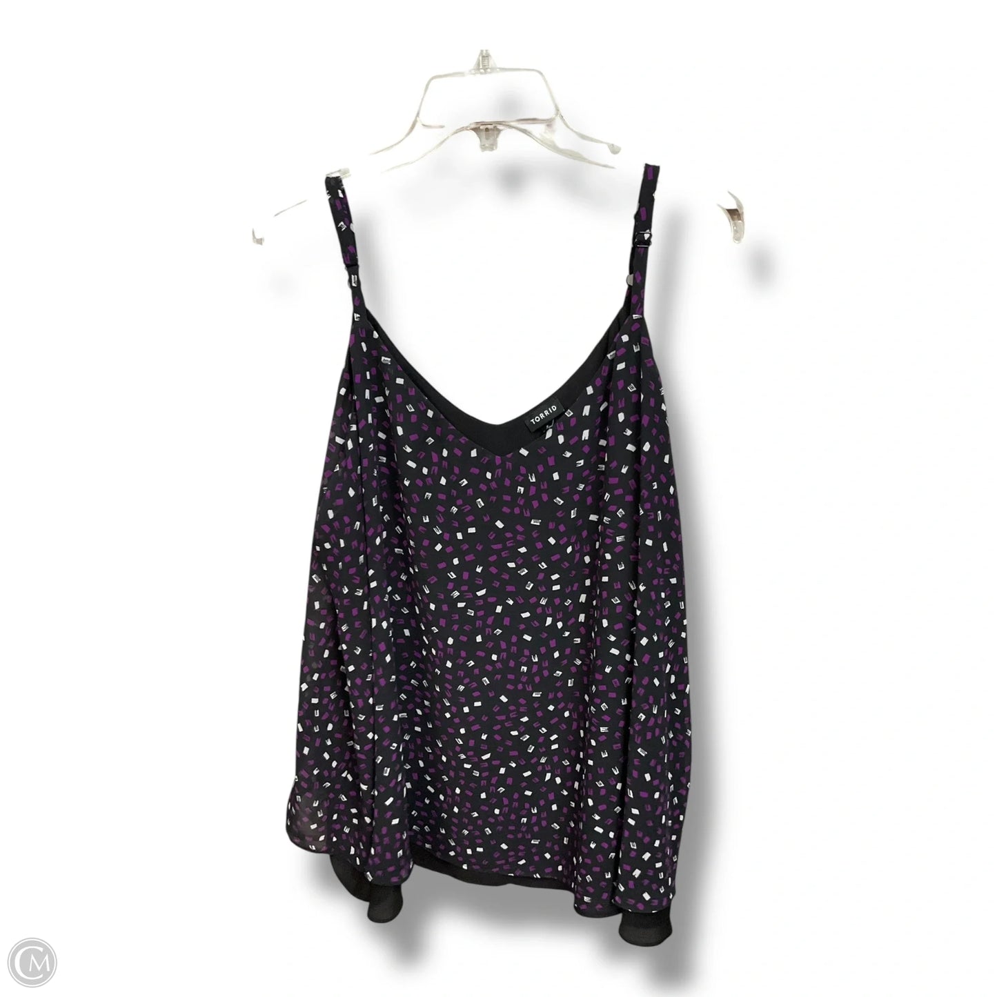 Top Cami By Torrid In Black & Purple, Size: 3x