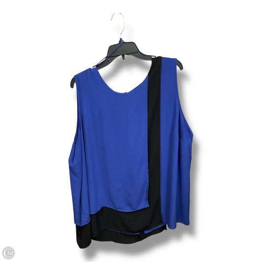 Top Sleeveless By Vince Camuto In Black & Blue, Size: 3x