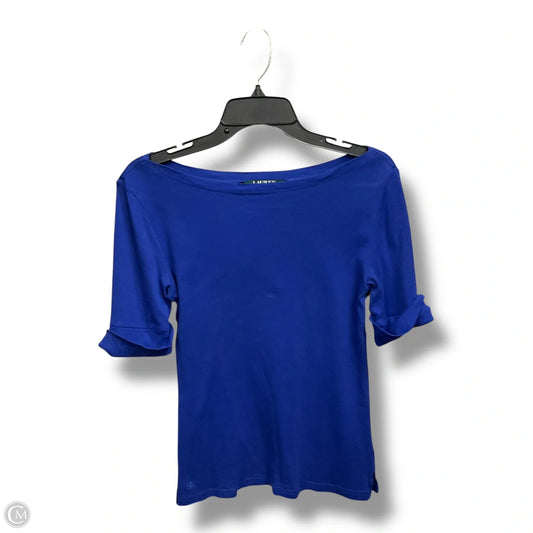 Top Short Sleeve By Lauren By Ralph Lauren In Blue, Size: M
