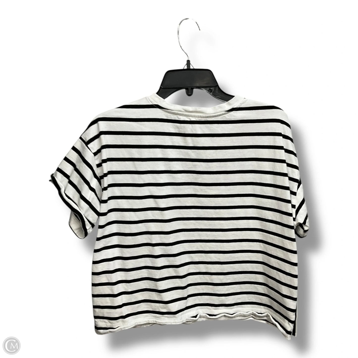 Top Short Sleeve By Loft In Striped Pattern, Size: M