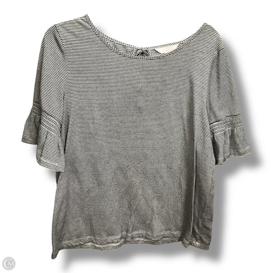 Top Short Sleeve By Lc Lauren Conrad In Striped Pattern, Size: M