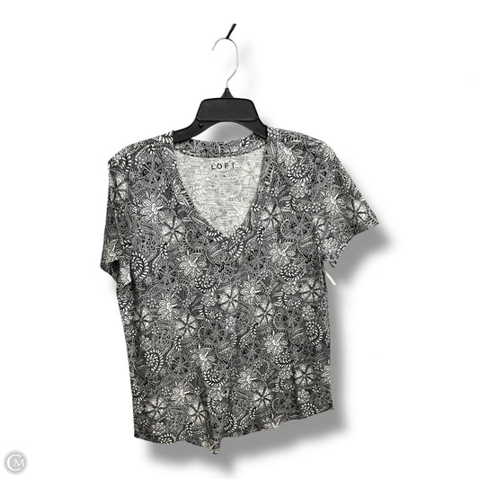 Top Short Sleeve By Loft In Floral Print, Size: M