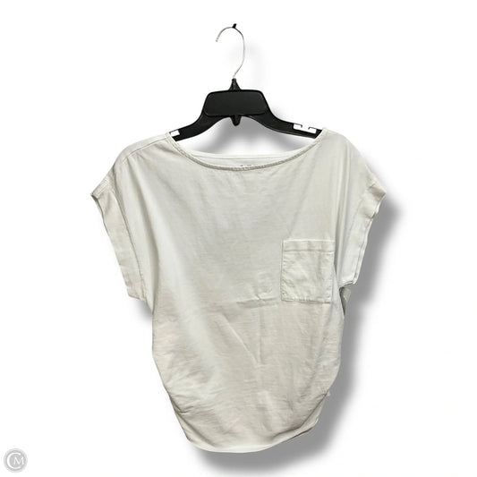 Top Short Sleeve By Loft In White, Size: L